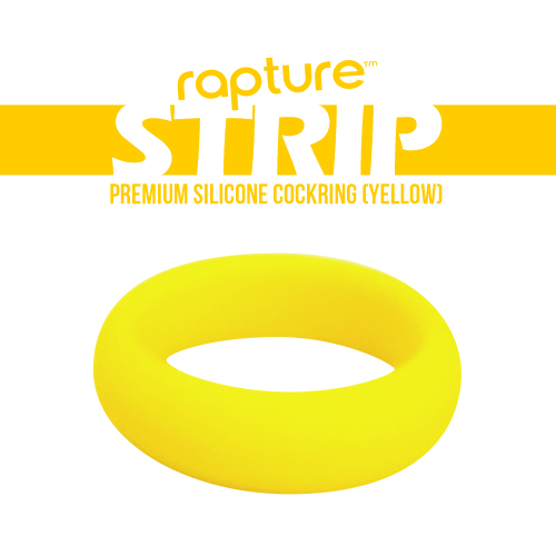 Strip Premium Silicone Cockring (Yellow)
