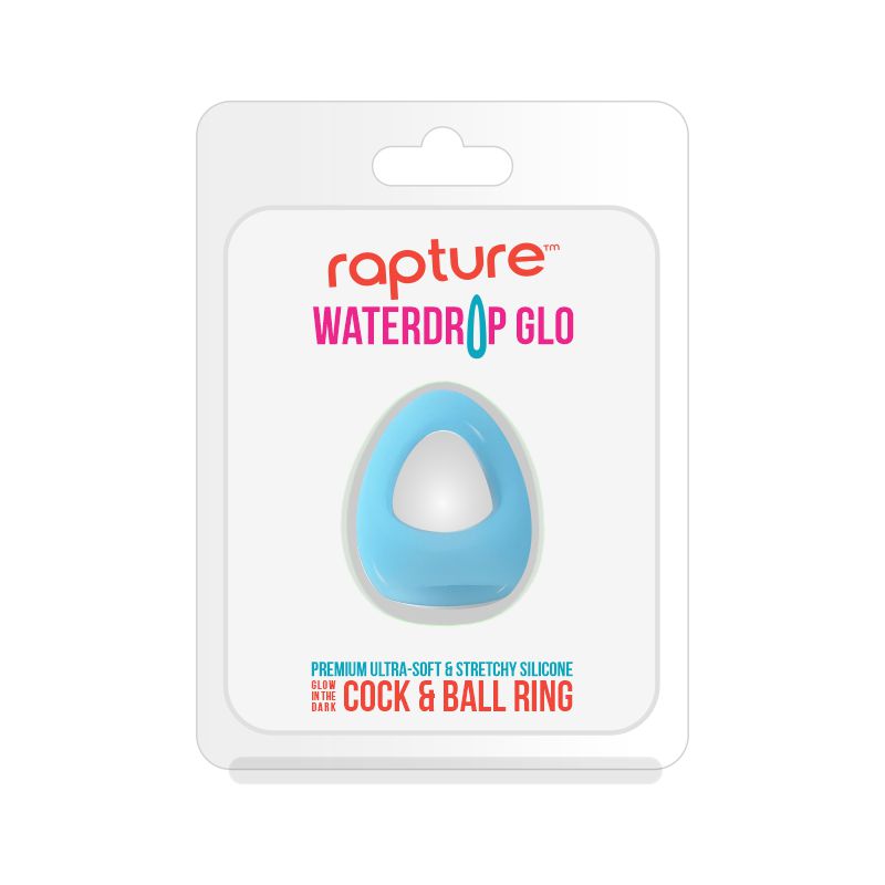 Rapture Waterdrop Glo Cock & Ball Ring (Blue Raspberry)