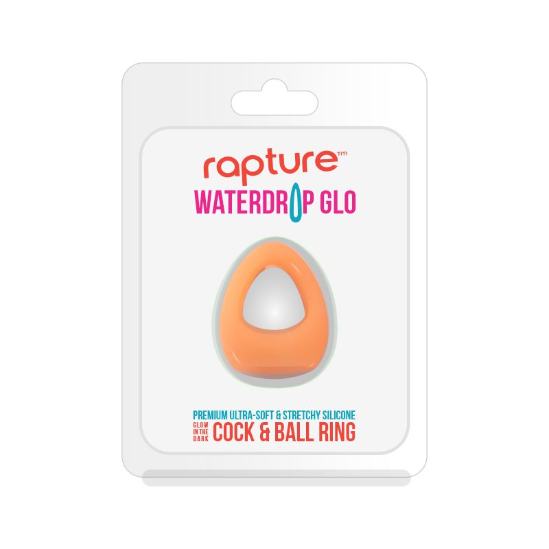Rapture Waterdrop Glo Cock & Ball Ring (Orange Dreamsicle)